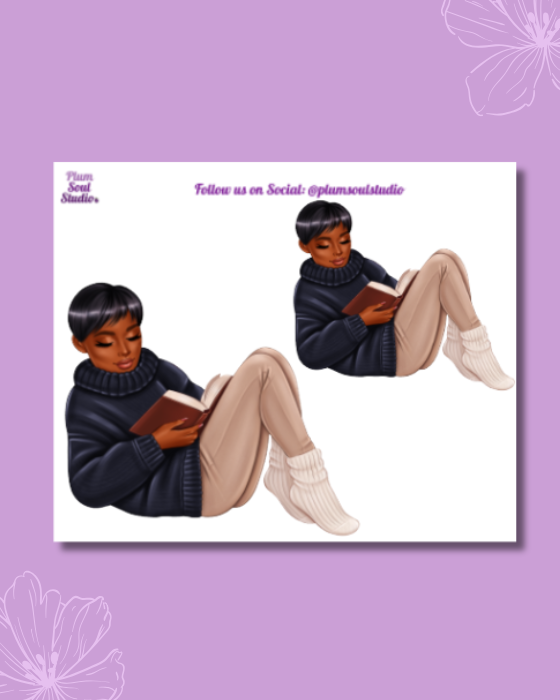 Stay Cozy Reading Mini Sticker