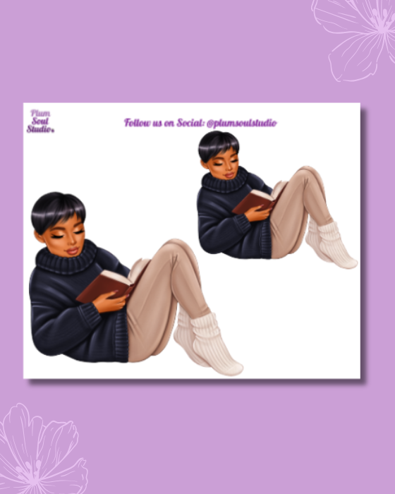 Stay Cozy Reading Mini Sticker