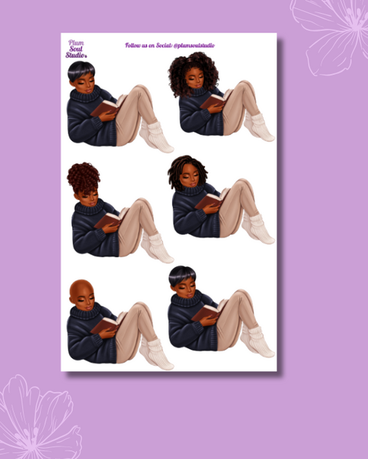 Stay Cozy Reading Sticker Sheet