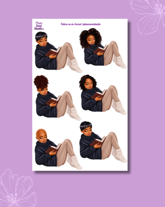 Stay Cozy Reading Sticker Sheet