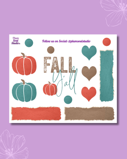 Fall Y'all Mini Sticker Sheet