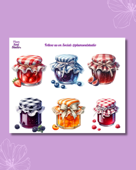 Jam Jars Mini Sticker Sheet