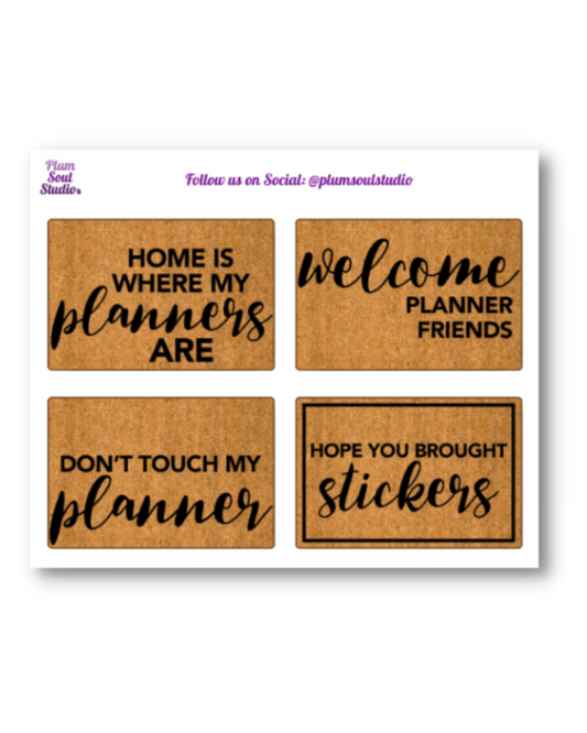 Planner Doormats One Sticker Sheet